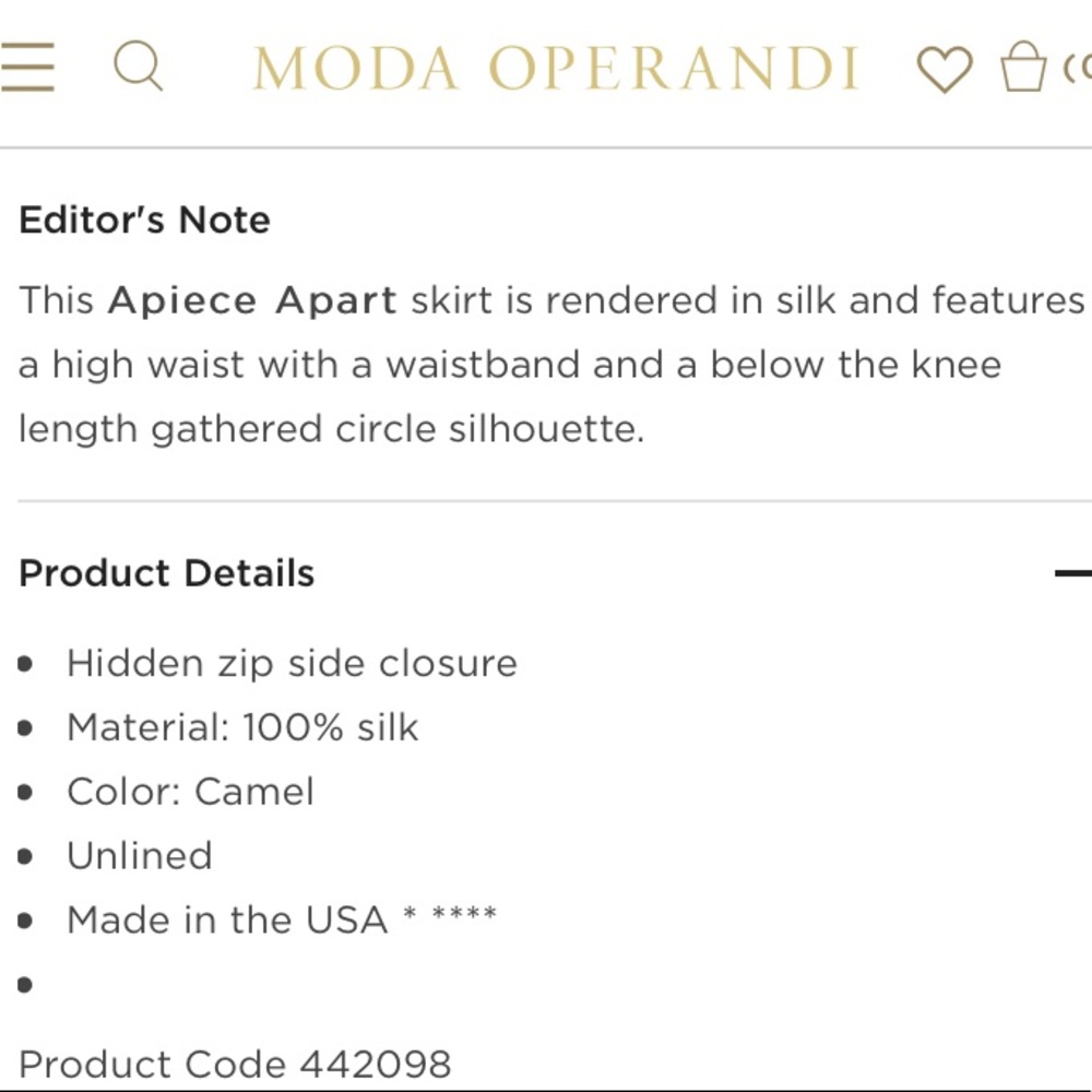 Apiece Apart - Valencia Skirt - Picture 3 of 4